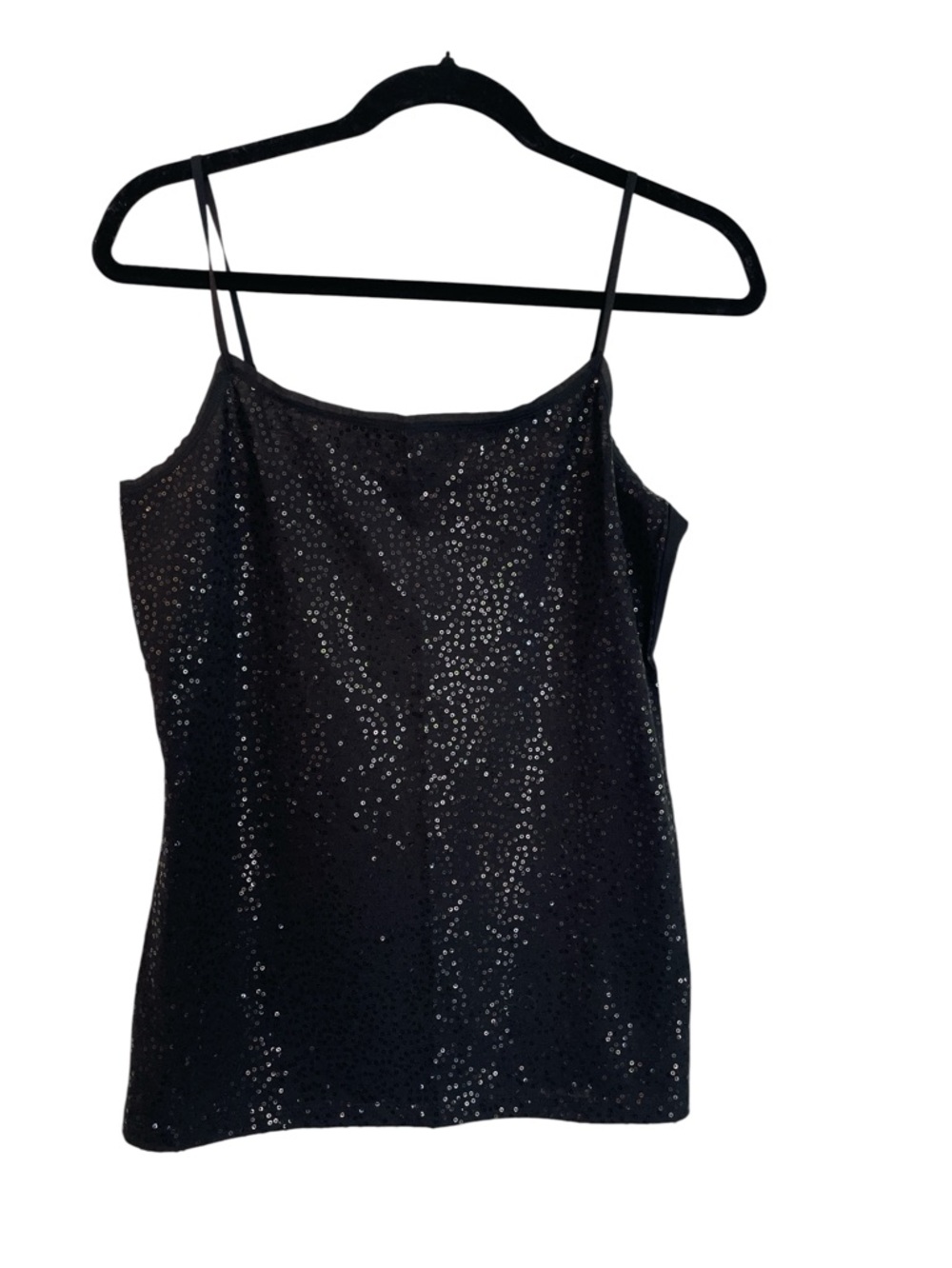 New Ann Taylor Black Sequin Camisole with tag size med